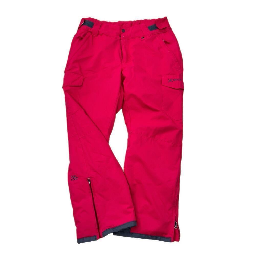ARCTIX Snow Pant Women Size XL Red ZIP POCKETS Adjust Waist 5K FLAW